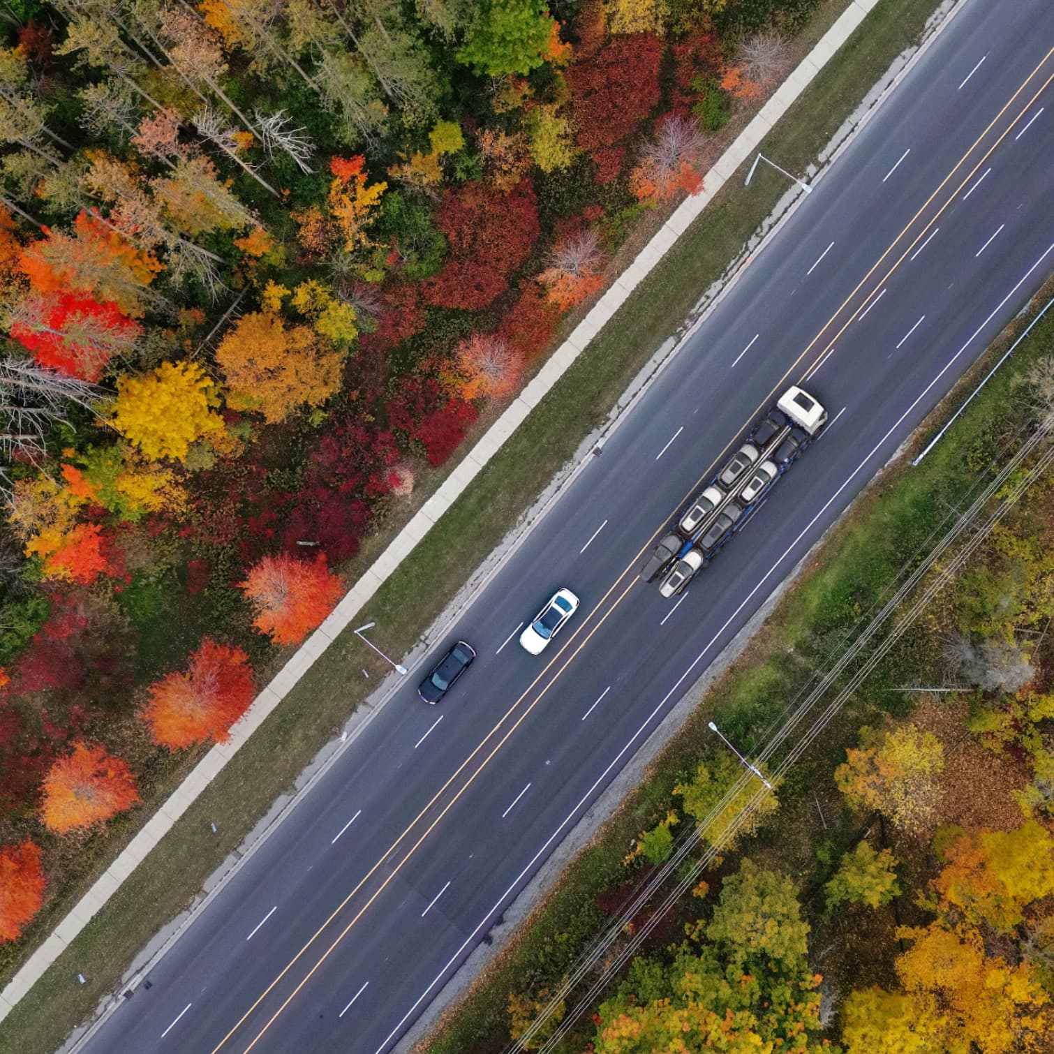 A high-level shot of a transporter